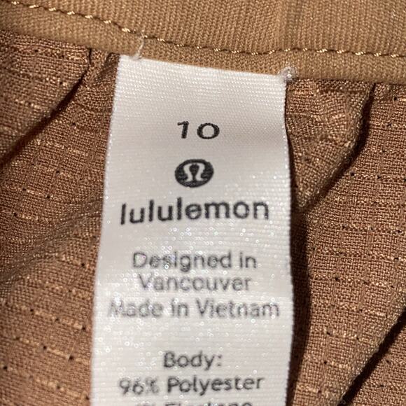 Lululemon Dynamic Days Pants 10 Saddle Brown Luxtreme Travel Athleisure - Picture 8 of 11